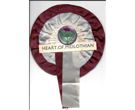 HEART OF MIDLOTHIAN VINTAGE ROSETTE