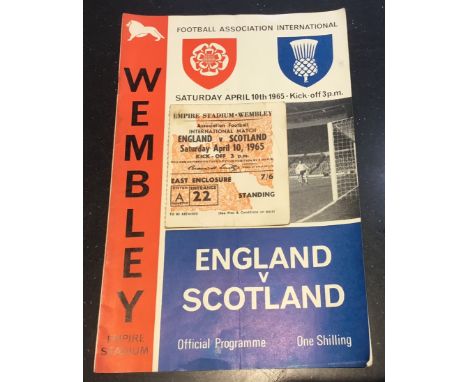 1963 ENGLAND V SCOTLAND PROGRAMME &amp; TICKET
