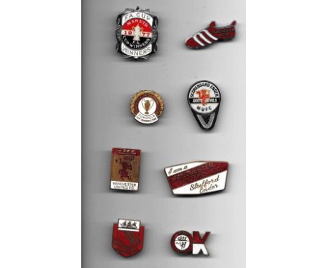 MANCHESTER UNITED VINTAGE BADGES INC'S COFFER &amp; REEVES X 8