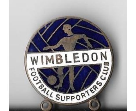WIMBLEDON VINTAGE SUPPORTERS CLUB BADGE