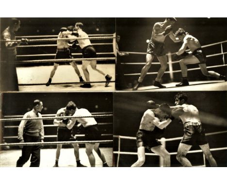 BOXING - VINTAGE ORIGINAL PRESS PHOTOGRAPHS X 4
All stamped Sport &amp; General Press Agency. 