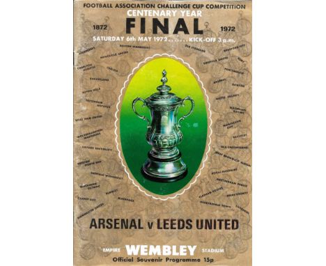 LEEDS UNITED 1972 FA CUP FINAL &amp; S/F MEMORABILIA
Programme, Final &amp; S/F Tickets + train details for fan travelling to