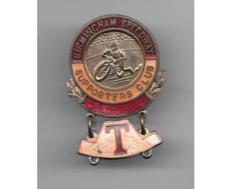 SPEEDWAY - VINTAGE BIRMINGHAM BADGE WITH TAMWORTH BAR