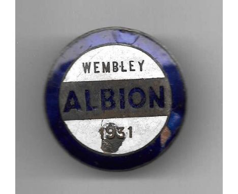 ORIGINAL 1931 WEST BROMWICH ALBION FA CUP FINAL BADGE
Some loss of enamel&nbsp;