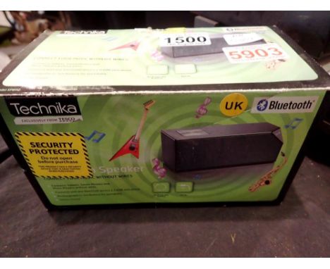 Technika boxed Bluetooth speaker. Not available for in-house P&amp;P 