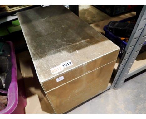 Painted plywood trunk, 61 x 32 x 31 cm. Not available for in-house P&amp;P