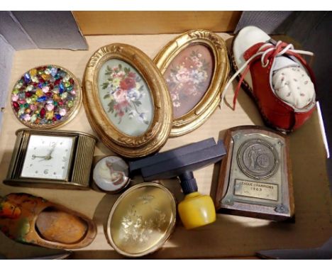 Mixed collectables including a Swiza alarm clock. UK P&amp;P Group 2 (£20+VAT for the first lot and £4+VAT for subsequent lot