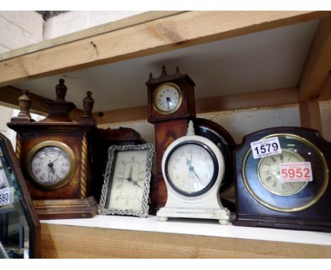 Shelf of mixed clocks. Not available for in-house P&amp;P 