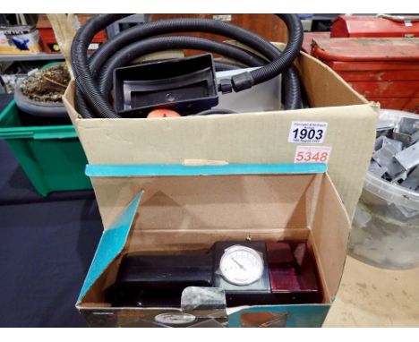 Three in one air compressor and a paper steamer. All electrical items in this lot have been PAT tested for safety and have pa
