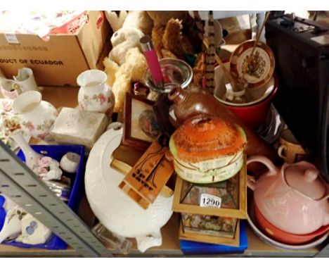 Shelf of mixed household items. Not available for in-house P&amp;P 