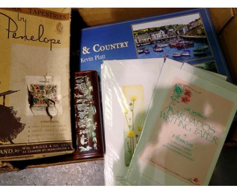 Mixed items including a vintage tapestry. Not available for in-house P&amp;P 