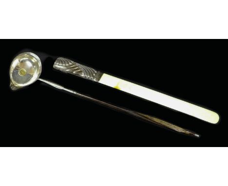 A silver punch or toddy ladle inset with an 1800 George III coin, possibly a third Guinea, fitted to a baleen twist handle, 3