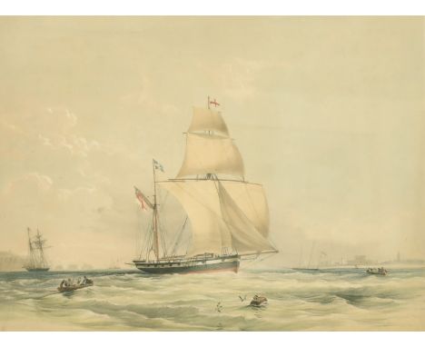 Hawkins after Condy, 19th Century hand coloured lithograph of the yacht, Kestrel, 10.5" x 12", (27x30.5cm).