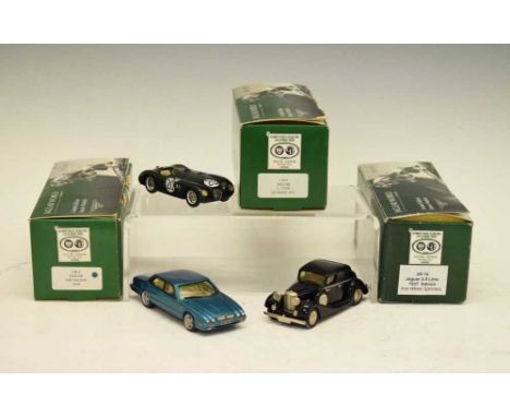 Jaguar Diamond Jubilee Series - Three boxed 1/43 scale precision model vehicles comprising; J.W.4 'Jaguar XJR Saloon 1994', J