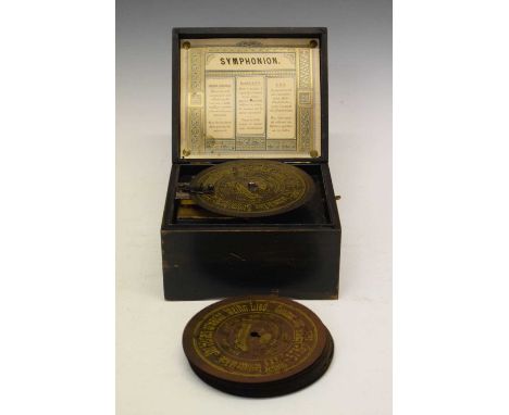 19th Century German made 'Symphonion' table-top Polyphon and discs