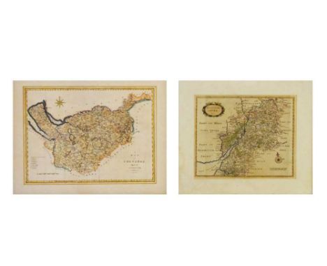 Atkyns 'Map of Gloucestershire', AD 1712 (35cm x 39.5cm), framed and glazed,  together with a Cary map of Cheshire (40cm x 52