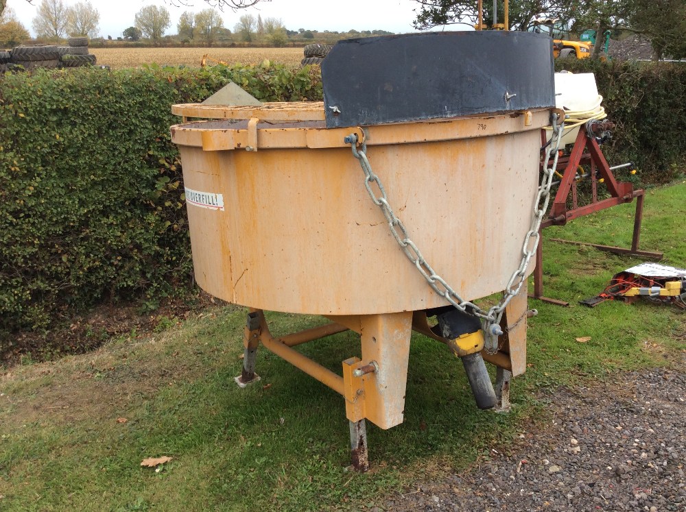 Mammut PTO driven pan cement mixer. Owned from new.