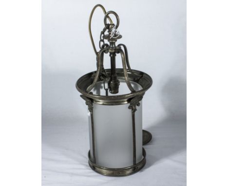 A silver plated hall lantern