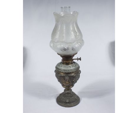 A metal based oil lamp