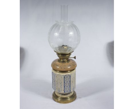 An Arts and Crafts oil lamp