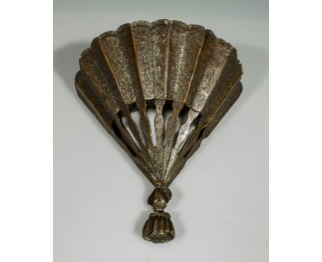 An antique clock bracket, height 31cm. Aperture for clock 15cm x 12cm