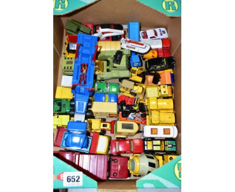 A QUANTITY OF UNBOXED AND ASSORTED PLAYWORN DIECAST VEHICLES, Matchbox, to include Adventure 2000 and King Size items, Corgi 