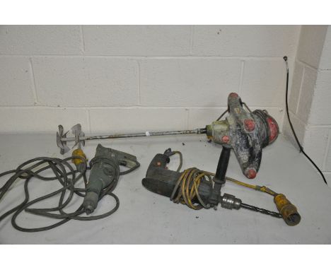 THREE 110 VOLT POWER TOOLS including a Sparky Professional Mixer, a Canner drill and an unbranded drill