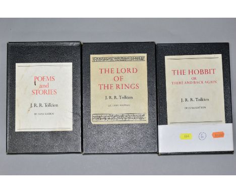 TOLKIEN, J.R.R. 'THE HOBBIT', 'THE LORD OF THE RINGS' AND 'POEMS AND STORIES', three de luxe editions, in presentation boxes,