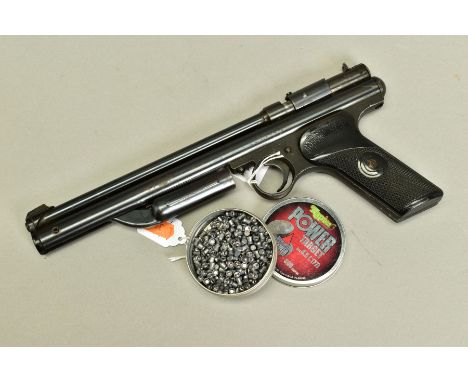 A .177'' CROSMAN MODEL 137 SINGLE SHOT PUMP UP PNEUMATIC AIR PISTOL, serial number 71448 which were apparently made in the US