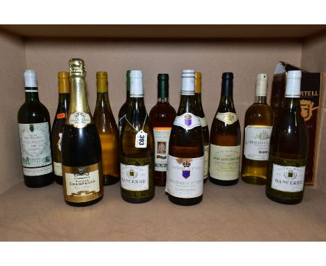 ELEVEN BOTTLES OF WHITE WINE, ONE BOTTLE OF CHAMPAGNE AND ONE BOTTLE OF COGNAC comprising two Les Nobles Villages Sancerre 20