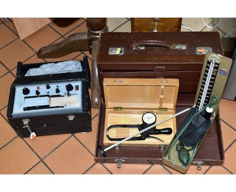 VINTAGE MEDICAL EQUIPMENT comprising a cardioline ETA-System, ECG monitor in fitted case, Accoson blood pressure tester, refl