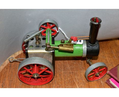 AN UNBOXED MAMOD LIVE STEAM TRACTION ENGINE, No TE1, not tested, playworn condition, with driving chain and burner tray but m