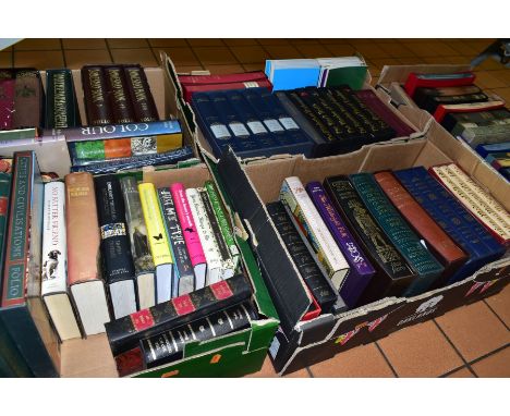 FIVE BOXES OF MOSTLY FOLIO SOCIETY BOOKS, Pepys Diary, Lord of the Flies, a History of England, Doomsday book, Byzantium, On 