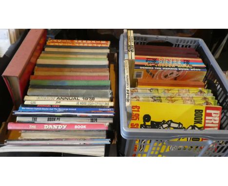 A Collection of Vintage Eagle Annuals, nos.1-10 Etc Together with Other Children's Annuals to Include Beano, Topper, Captain 