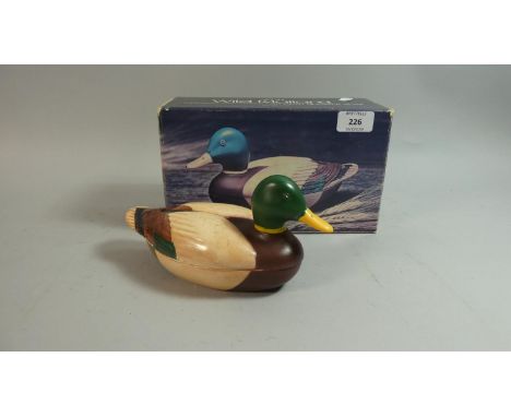 A Boxed Avon Wild Mallard Ceramic Soap Holder with Shower Soap 