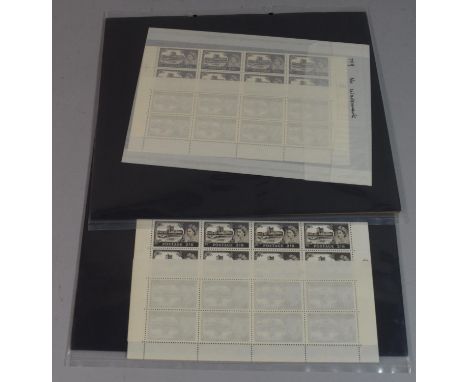 Two Vintage British Definitive 2/6 Stamps, One Set Inscribed No Watermark 