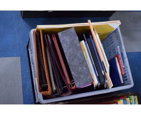 A Box Containing Various Ring Binders for First Day Covers, Graph Paper, Stamp Stock Books etc 