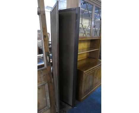 A Vintage Oak Framed Three Fold Modesty Screen 