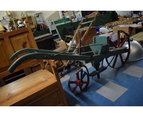 A Vintage Wooden Seed Barrow by Gibbs, 190cm Long 