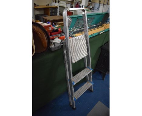 A Small Aluminium Two Step Step Ladder 