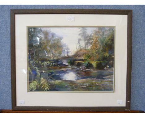 Hannah Kerwin, Reflected Spring Light, watercolour, framed 