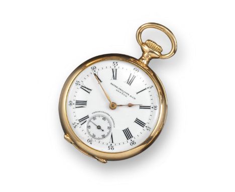 An open-face 'Chronometro Gondolo' fob watch by Patek Philippe, signed keyless-wind movement with snail-cam regulator and clu