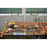 Lot - Various Hand Tools in (15) Boxes, Including: Brushes, Oilers, Flashlights, Air Blowoff