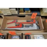 Lot - Pipe Wrenches: 8 in., 12 in., 18 in. and 24 in., in (1) Box