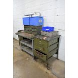 Lot - (1) Single Door Steel Cabinet, (1) 3-Drawer Portable Cabinet, (1) Steel Shop Cart and (1) 18-