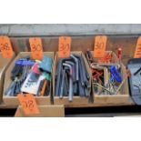Lot - Allen Wrenches, Allen Wrench Sets and T-Handle Allen Wrenches in (3) Boxes