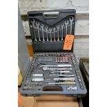 Wrench and Socket Set with Case