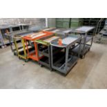 Lot - (10) Steel Shop Carts in (1) Group