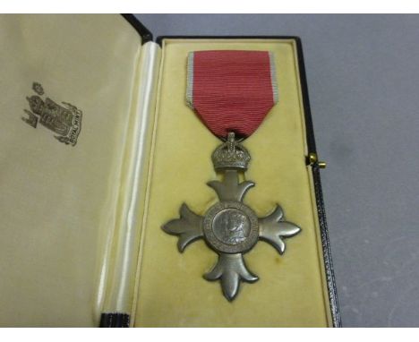 Boxed vintage full size MBE Medal