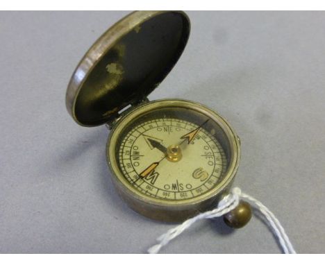Vintage brass cased military type compass